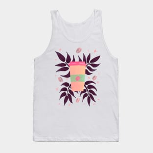 Tropical coffee - pink and brown Tank Top